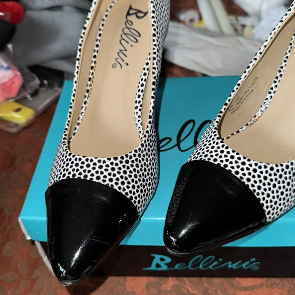 Bellini Black and White Women's Shoes Never Worn - Picture 6 of 12